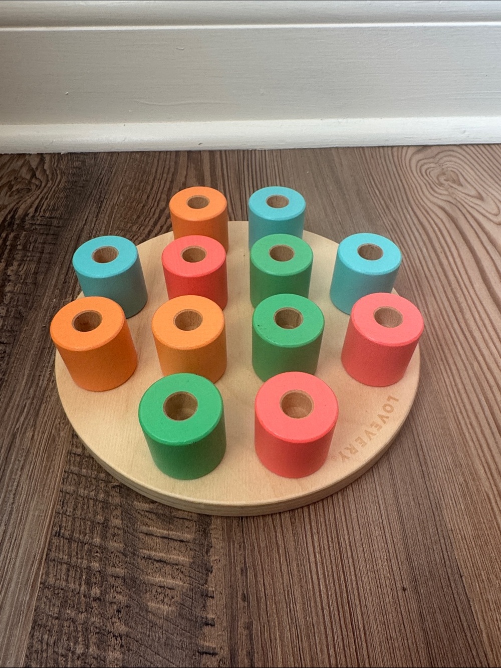 Wooden Color Peg Matching Toy - Multicolor